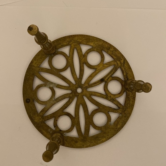 Antique Victorian Brass Trivet - Picture 5 of 5